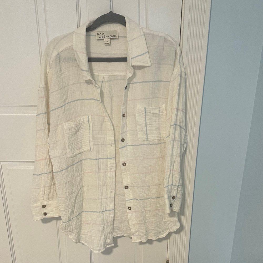 Vintage Havana Women’s Mixed Striped Button Down